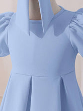 Young Girl Heart Hollow Back Big Bow Dress